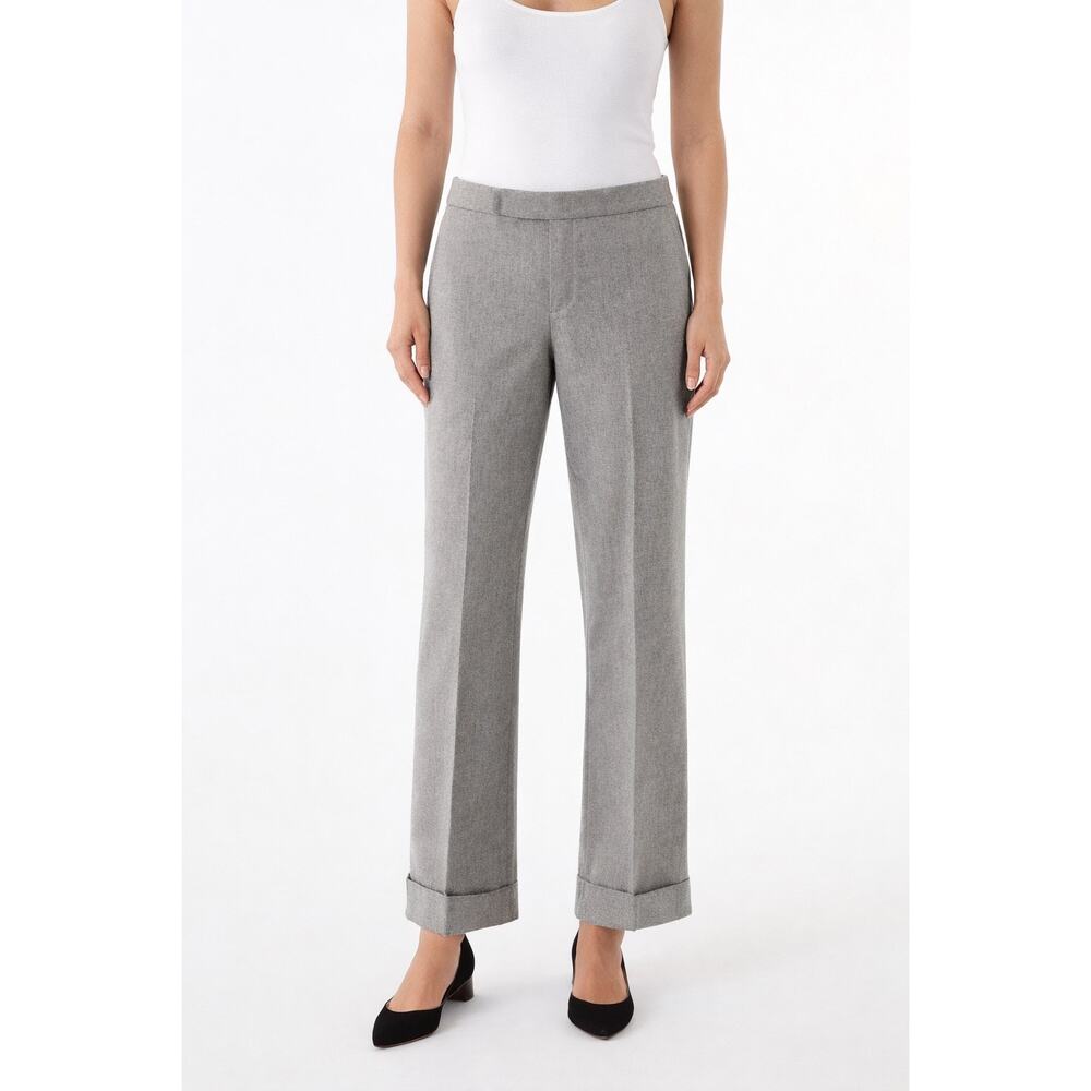 Ralph Lauren Collection Gray Wool Tailored Dress Pants Cuffed Hem Career Size‎ 6